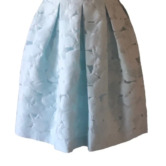 Ted Baker Baby Blue Laureto Fit & Flare Lace Dress Pleated Skirt Net Cut Outs - Picture 11 of 16